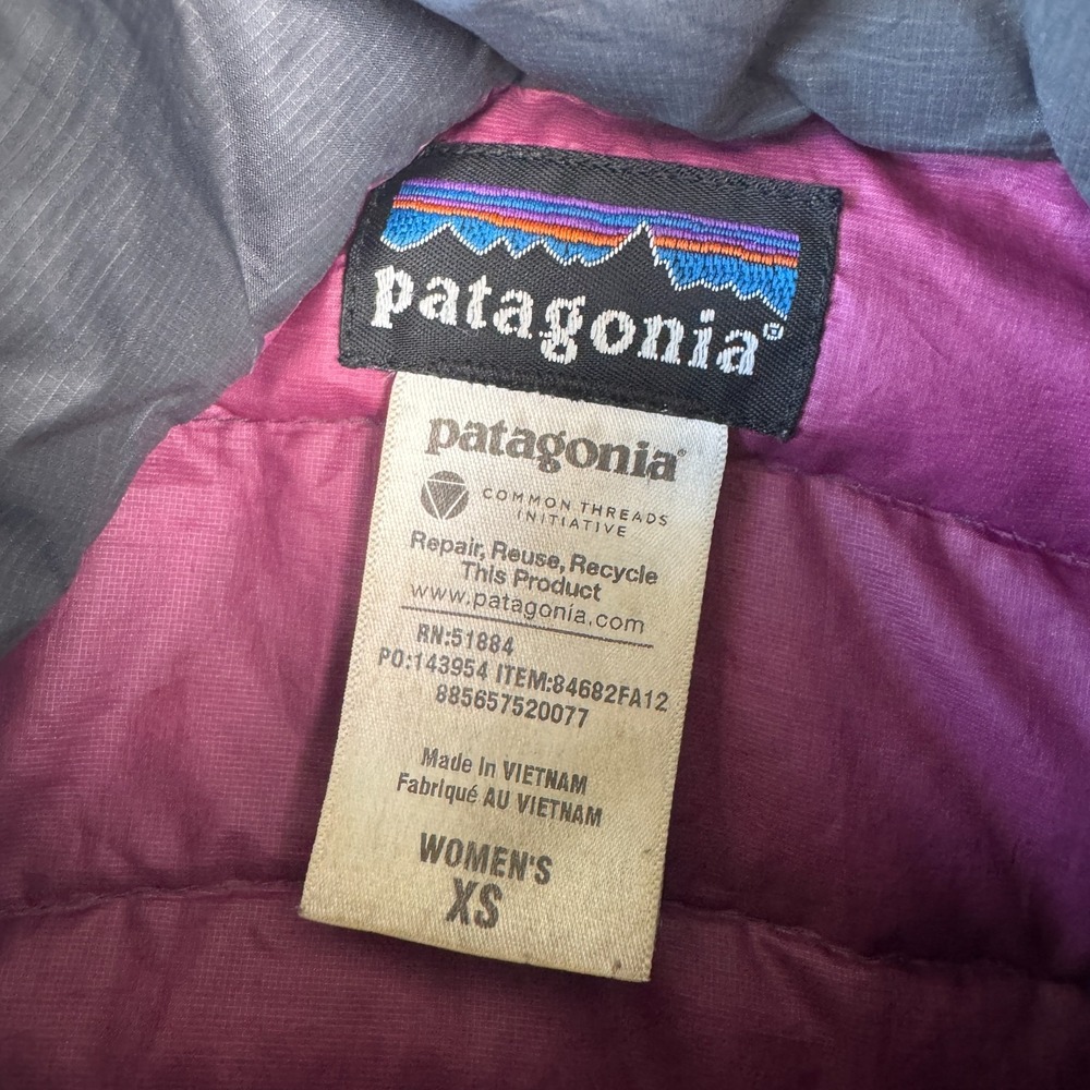 Patagonia Down Sweater Puffer Jacket Womens XS Gray Outdoor Gorp Granola Winter - Picture 3 of 11